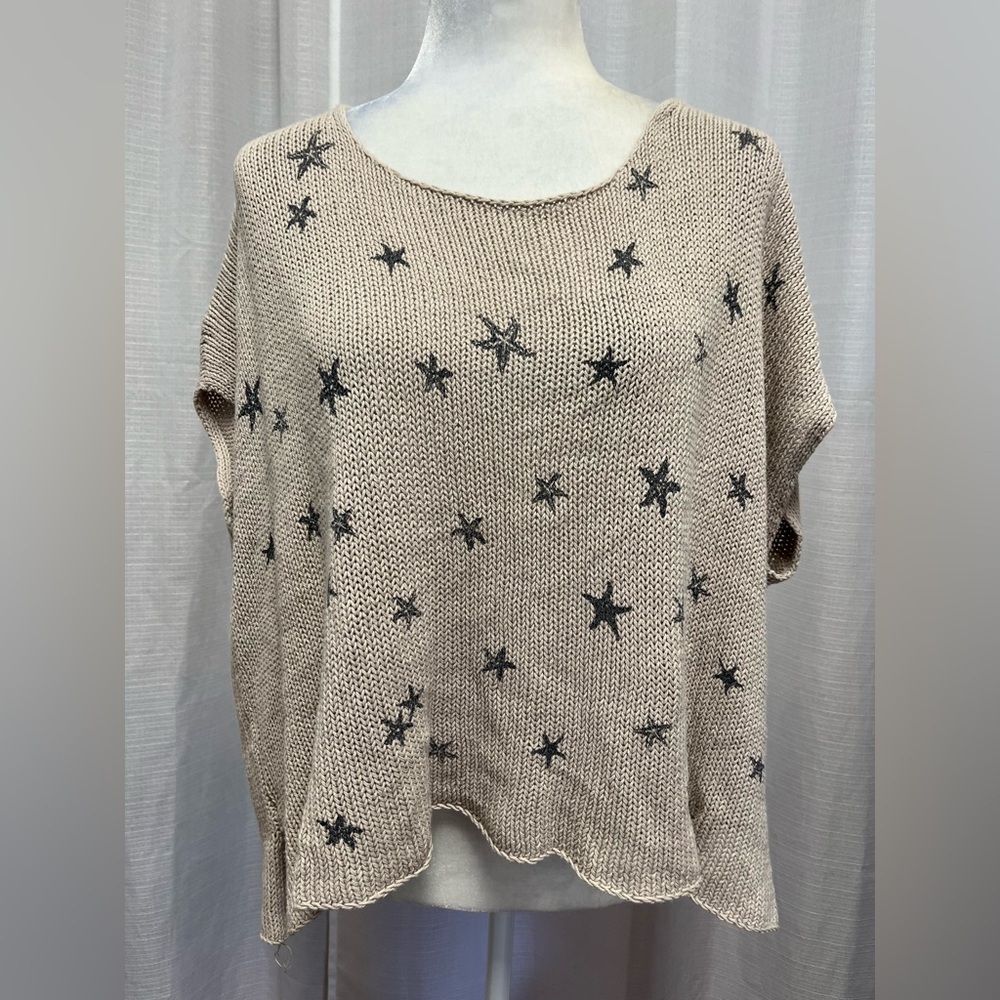 Wooden Ships Beige Star Sweater